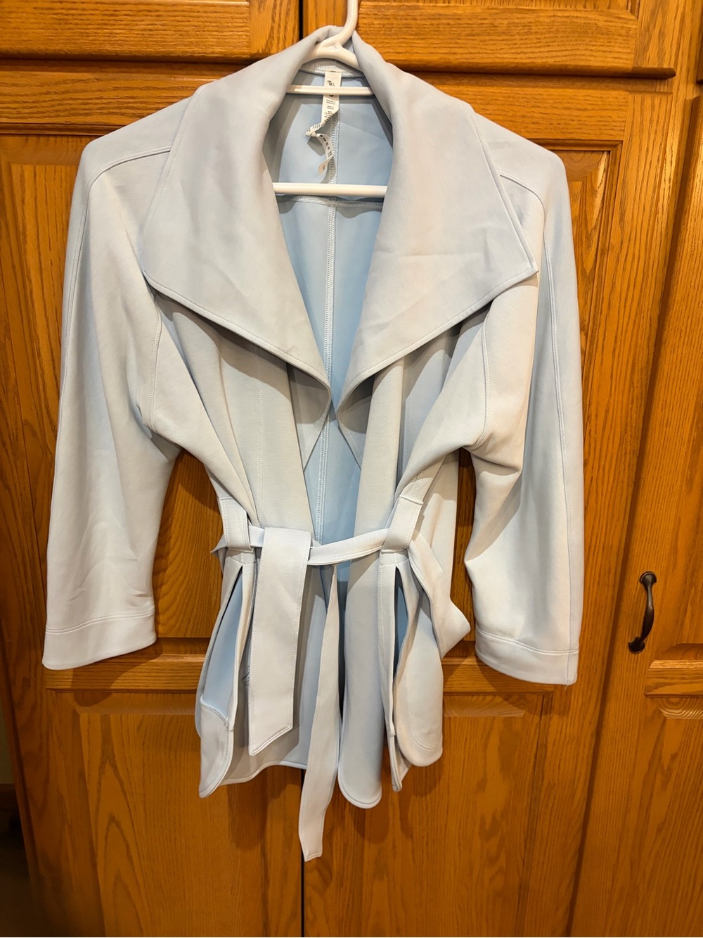 lululemon athletica Light Blue Belted Trench Jacket